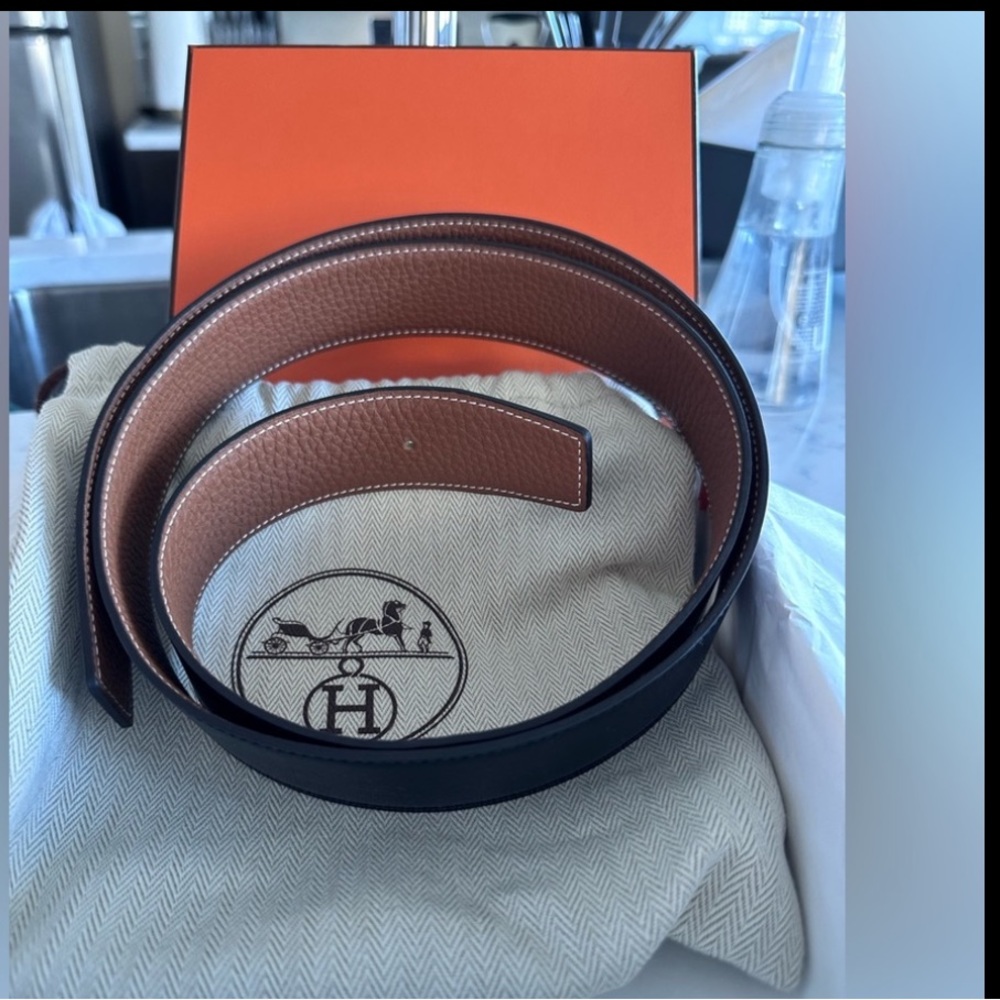 Hermès Reversible leather strap 38 mm size 100